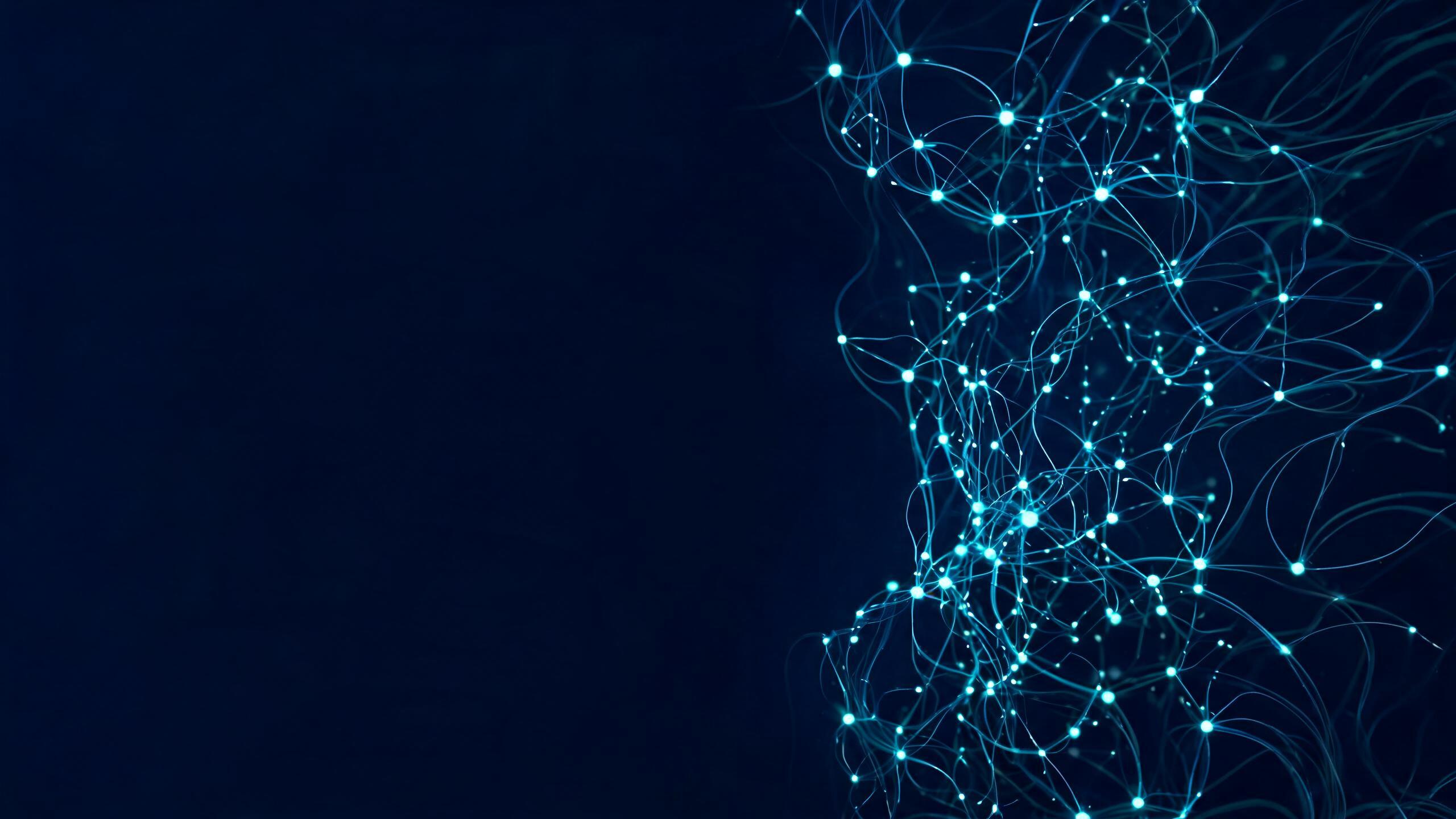 Visual abstrato de ligações e inteligência digital